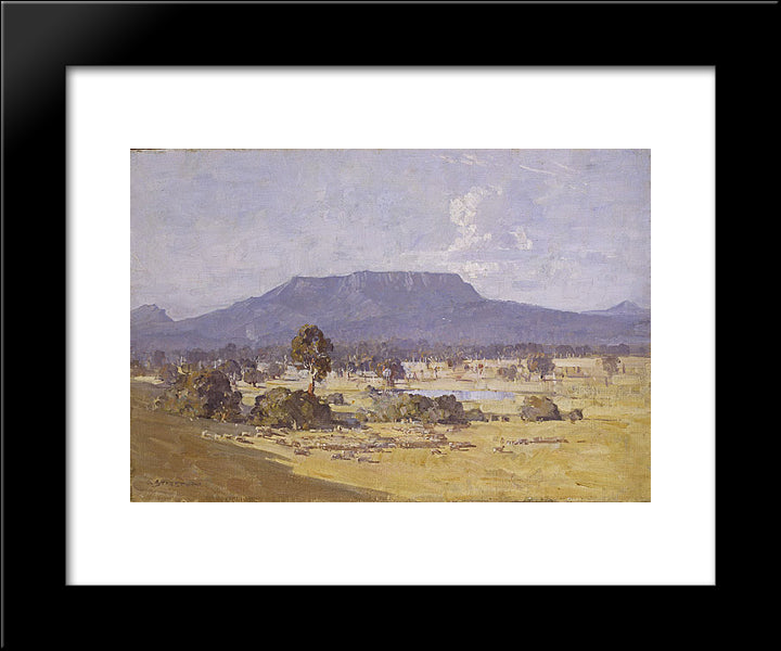 Land Of The Golden Fleece 20x24 Black Modern Wood Framed Art Print Poster by Streeton, Arthur
