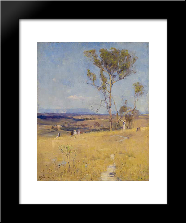 Near Heidelberg 20x24 Black Modern Wood Framed Art Print Poster by Streeton, Arthur