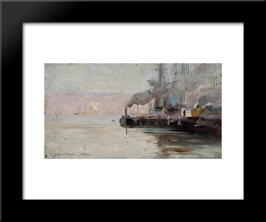 Sandridge 20x24 Black Modern Wood Framed Art Print Poster by Streeton, Arthur