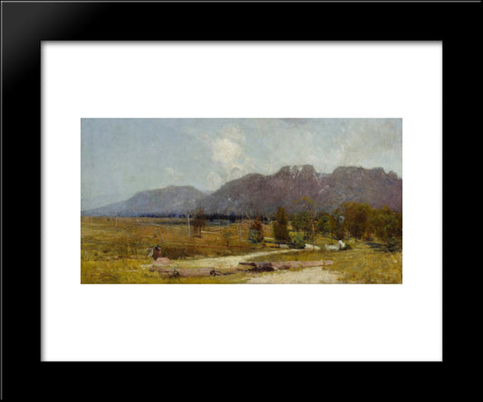 The Gloucester Buckets 20x24 Black Modern Wood Framed Art Print Poster by Streeton, Arthur