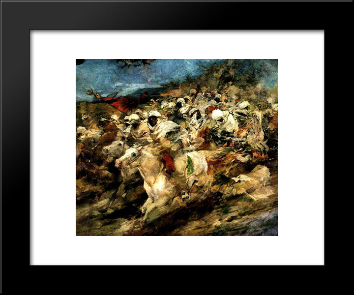 Fantasia Arabe 20x24 Black Modern Wood Framed Art Print Poster by Michelena, Arturo