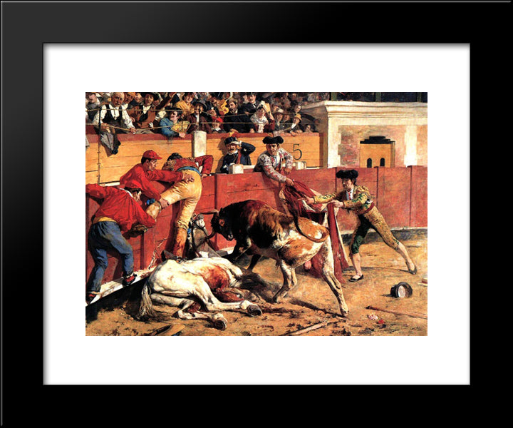 La Vara Rota 20x24 Black Modern Wood Framed Art Print Poster by Michelena, Arturo