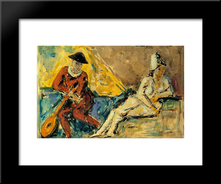 Clowns 20x24 Black Modern Wood Framed Art Print Poster by Souto, Arturo