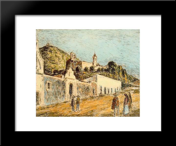 Neighborhood In Mexico 20x24 Black Modern Wood Framed Art Print Poster by Souto, Arturo