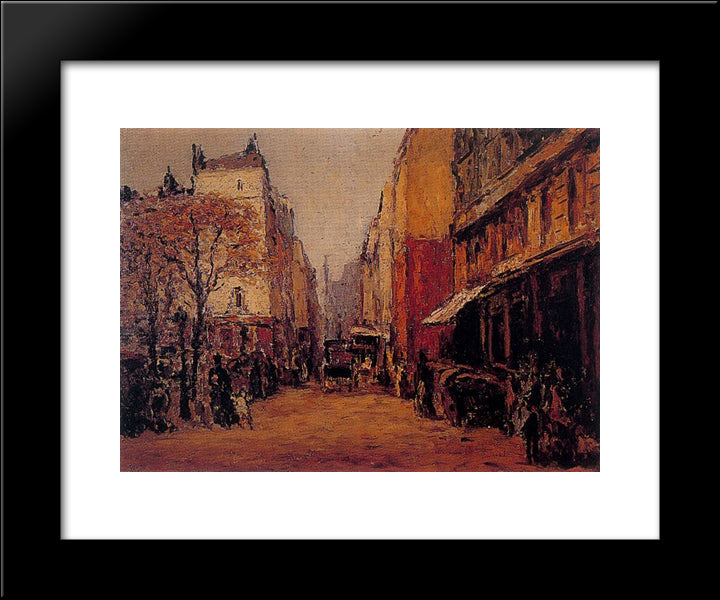 Rue Moufetard (Paris) 20x24 Black Modern Wood Framed Art Print Poster by Souto, Arturo