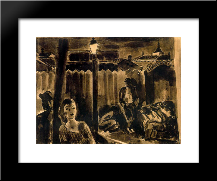 Scullery 20x24 Black Modern Wood Framed Art Print Poster by Souto, Arturo