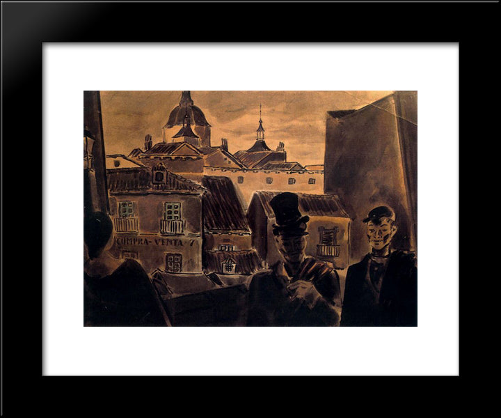 Slums 20x24 Black Modern Wood Framed Art Print Poster by Souto, Arturo