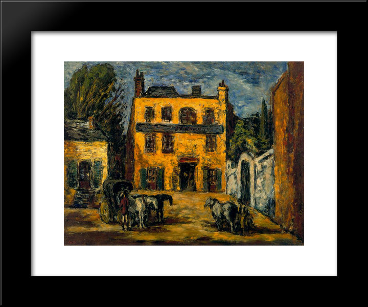 Square Of Brussels 20x24 Black Modern Wood Framed Art Print Poster by Souto, Arturo