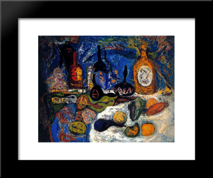 Still Life 20x24 Black Modern Wood Framed Art Print Poster by Souto, Arturo