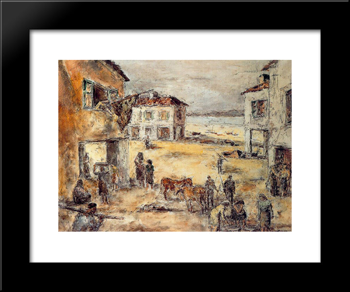 The Berbes 20x24 Black Modern Wood Framed Art Print Poster by Souto, Arturo