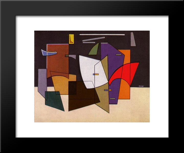 Allegro E Fuga 20x24 Black Modern Wood Framed Art Print Poster by Soldati, Atanasio