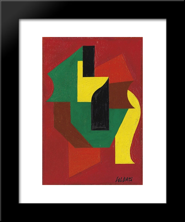 Composizione 20x24 Black Modern Wood Framed Art Print Poster by Soldati, Atanasio