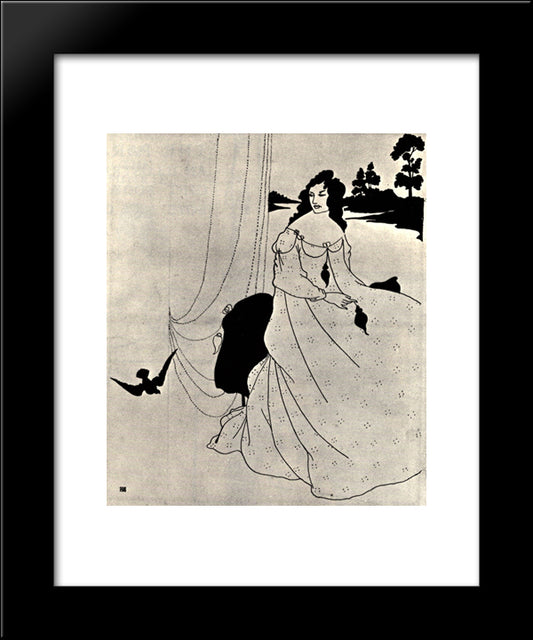 A Book Of Fifty Drawings, Front Cover 20x24 Black Modern Wood Framed Art Print Poster by Beardsley, Aubrey