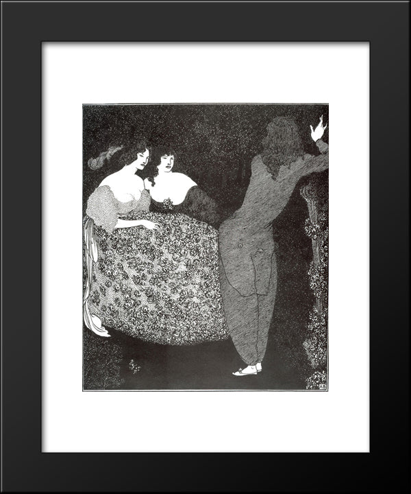A Repetition Of Tristan Und Isolde 20x24 Black Modern Wood Framed Art Print Poster by Beardsley, Aubrey