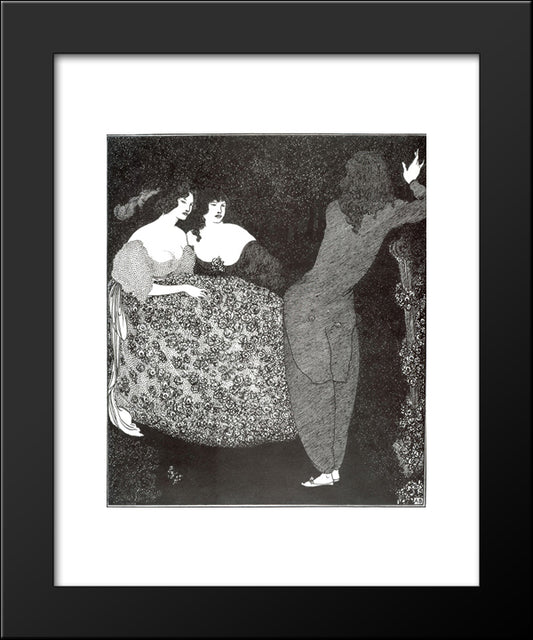 A Repetition Of Tristan Und Isolde 20x24 Black Modern Wood Framed Art Print Poster by Beardsley, Aubrey