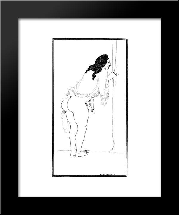 Adulterer 20x24 Black Modern Wood Framed Art Print Poster by Beardsley, Aubrey