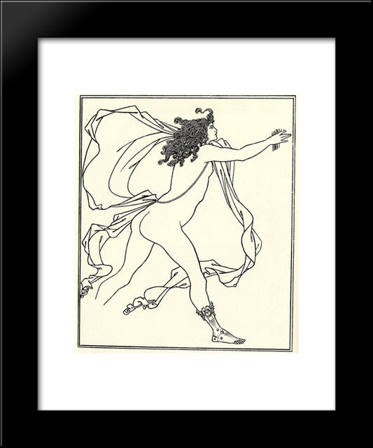 Apollo Pursuing Daphne 20x24 Black Modern Wood Framed Art Print Poster by Beardsley, Aubrey