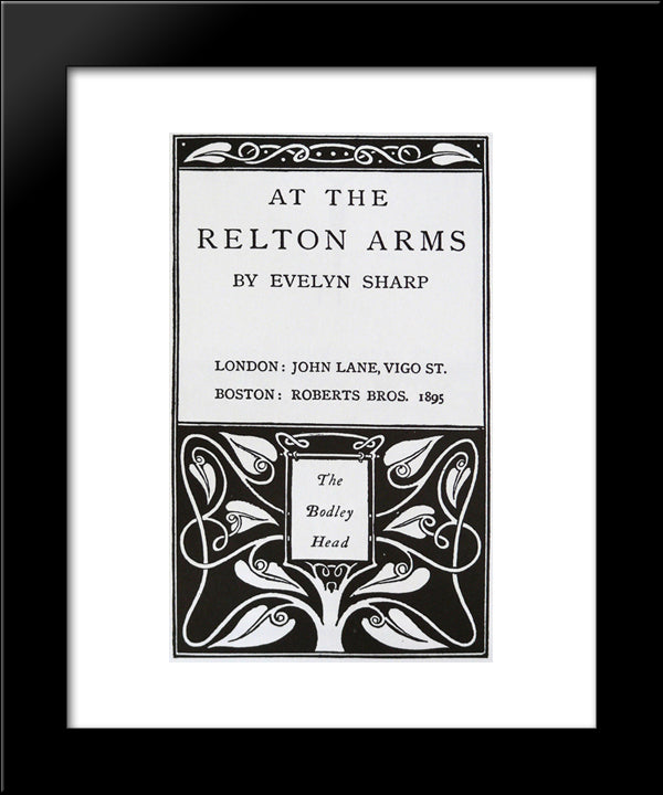 At The Relton Arms 20x24 Black Modern Wood Framed Art Print Poster by Beardsley, Aubrey