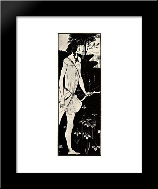 Atalanta In Calydon 20x24 Black Modern Wood Framed Art Print Poster by Beardsley, Aubrey