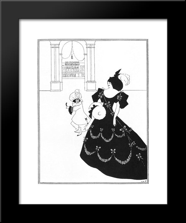 Ballet Of Marionettes I 20x24 Black Modern Wood Framed Art Print Poster by Beardsley, Aubrey