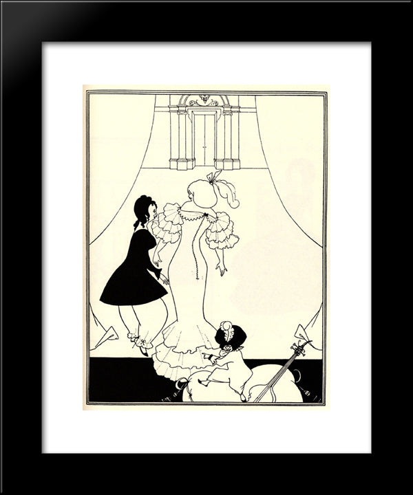 Ballet Of Marionettes Iii 20x24 Black Modern Wood Framed Art Print Poster by Beardsley, Aubrey