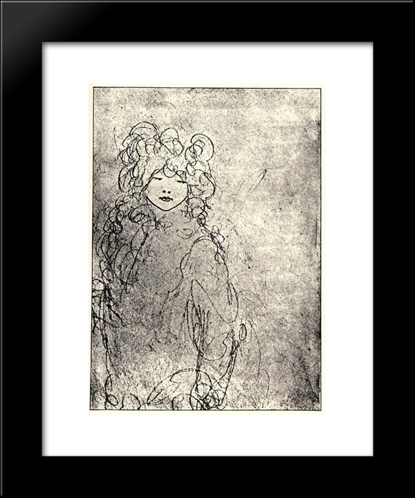 Child 20x24 Black Modern Wood Framed Art Print Poster by Beardsley, Aubrey