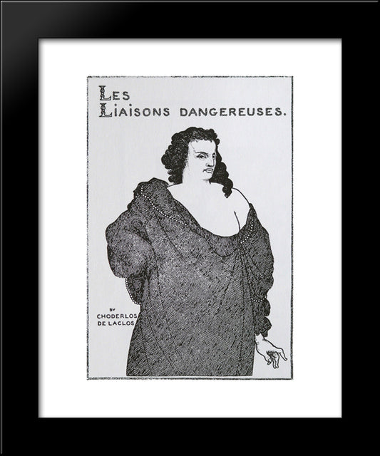 Count Valmont 20x24 Black Modern Wood Framed Art Print Poster by Beardsley, Aubrey