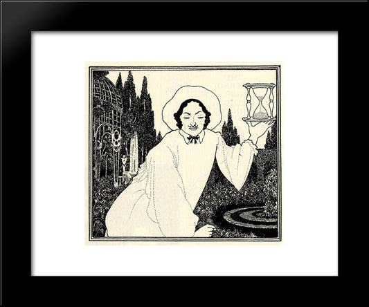 Cover Design To 'The Pierrot Of The Minute' 20x24 Black Modern Wood Framed Art Print Poster by Beardsley, Aubrey
