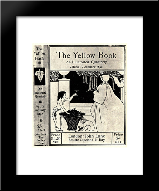 Design (Unused) For The Cover Of Volume Iv Of 'The Yellow Book' 20x24 Black Modern Wood Framed Art Print Poster by Beardsley, Aubrey