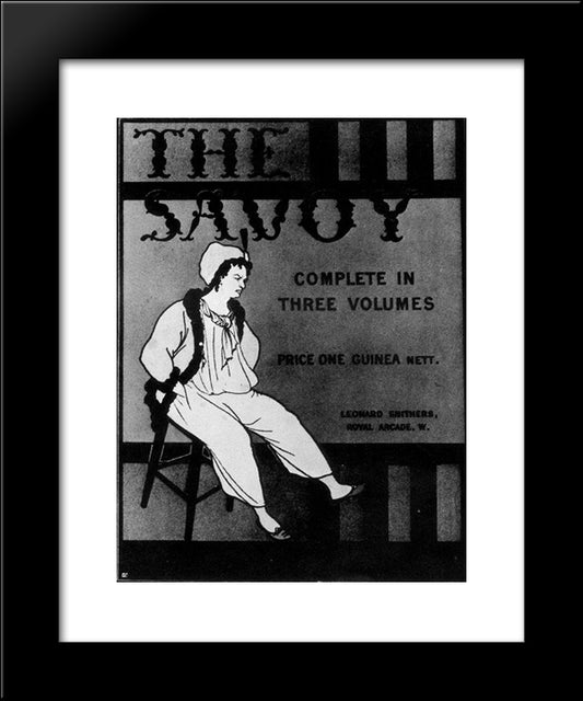 Design For The Front Cover Of 'The Savoy Complete In Three Volumes' 20x24 Black Modern Wood Framed Art Print Poster by Beardsley, Aubrey