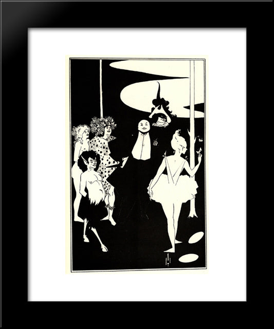 Design For The Frontispiece To Plays By John Davidson 20x24 Black Modern Wood Framed Art Print Poster by Beardsley, Aubrey
