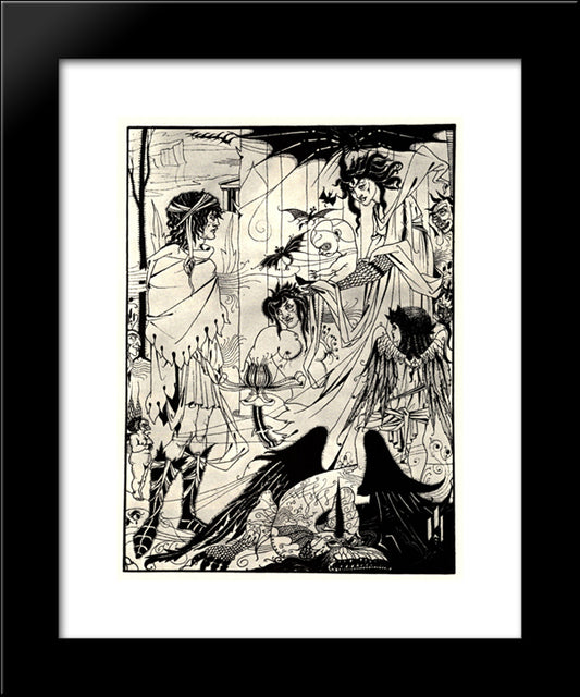 Dreams 20x24 Black Modern Wood Framed Art Print Poster by Beardsley, Aubrey