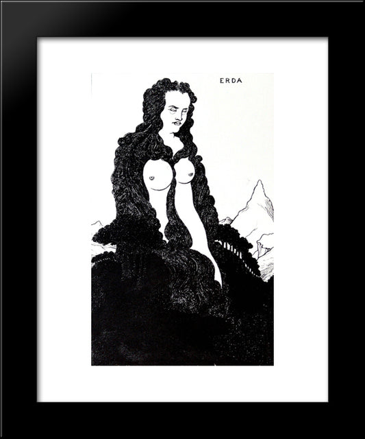 Erda 20x24 Black Modern Wood Framed Art Print Poster by Beardsley, Aubrey