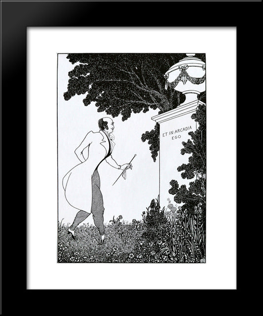 Et In Arcadio Ego 20x24 Black Modern Wood Framed Art Print Poster by Beardsley, Aubrey