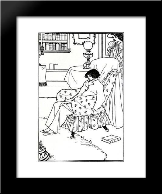 Frontispiece 20x24 Black Modern Wood Framed Art Print Poster by Beardsley, Aubrey