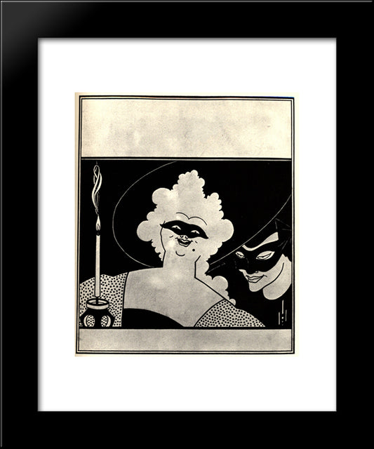 Frontispiece For 'The Yellow Book An Illustrated Quarterly' 20x24 Black Modern Wood Framed Art Print Poster by Beardsley, Aubrey