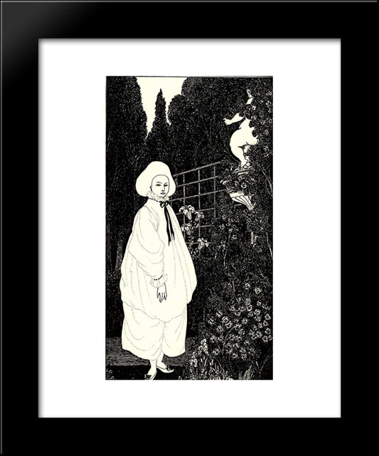 Frontispiece To The Pierrot Of The Minute 20x24 Black Modern Wood Framed Art Print Poster by Beardsley, Aubrey