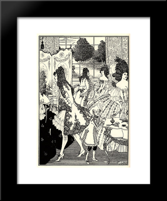 Illustration For 'The Rape Of The Lock' By Alexander Pope 20x24 Black Modern Wood Framed Art Print Poster by Beardsley, Aubrey