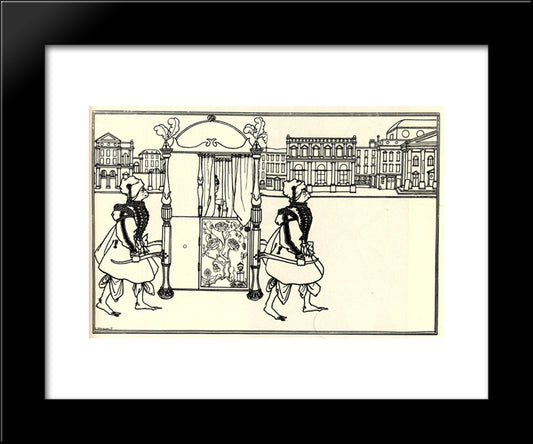 Juvenal, Frontispiece 20x24 Black Modern Wood Framed Art Print Poster by Beardsley, Aubrey