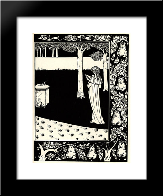 La Beale Isoud At Joyous Gard 20x24 Black Modern Wood Framed Art Print Poster by Beardsley, Aubrey