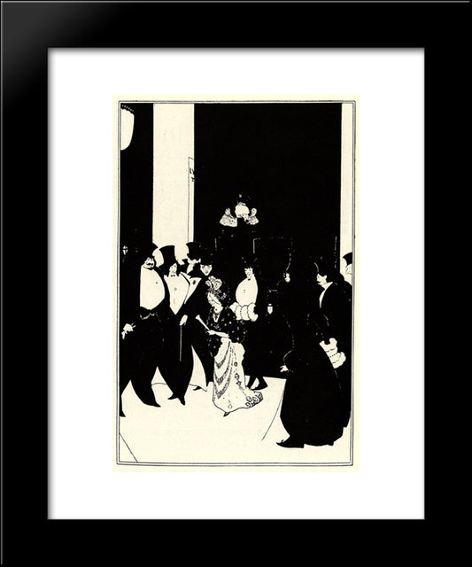 Lady Gold'S Escort 20x24 Black Modern Wood Framed Art Print Poster by Beardsley, Aubrey