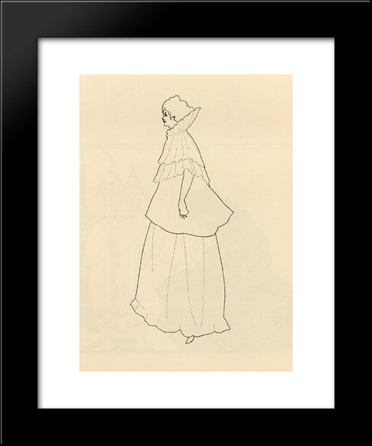 Madame Rejane 20x24 Black Modern Wood Framed Art Print Poster by Beardsley, Aubrey