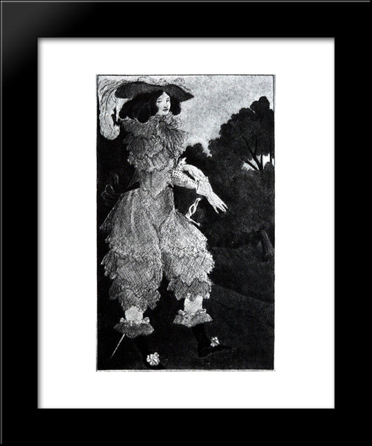 Mademoiselle De Maupin 20x24 Black Modern Wood Framed Art Print Poster by Beardsley, Aubrey