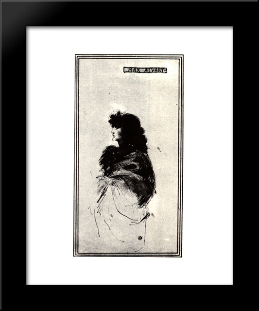 Max Alvary 20x24 Black Modern Wood Framed Art Print Poster by Beardsley, Aubrey