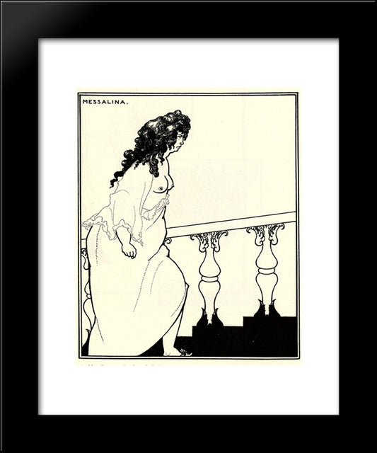 Messalina Returning From The Bath 20x24 Black Modern Wood Framed Art Print Poster by Beardsley, Aubrey