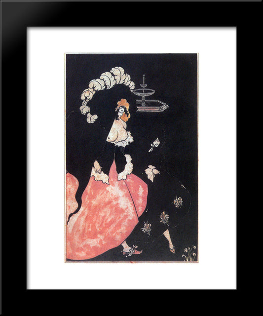 Messalina Returning Homel 20x24 Black Modern Wood Framed Art Print Poster by Beardsley, Aubrey