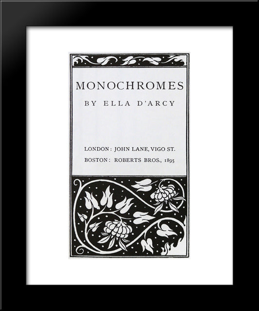 Monochuromes 20x24 Black Modern Wood Framed Art Print Poster by Beardsley, Aubrey