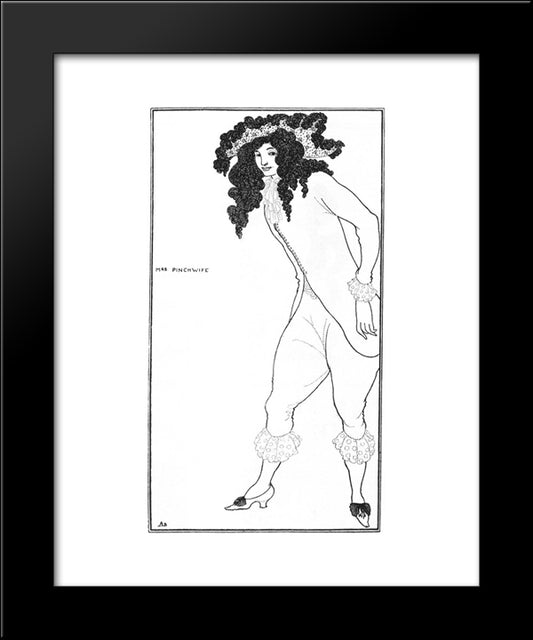 Mrs Pinchwife Country Wife By Wycherley 20x24 Black Modern Wood Framed Art Print Poster by Beardsley, Aubrey