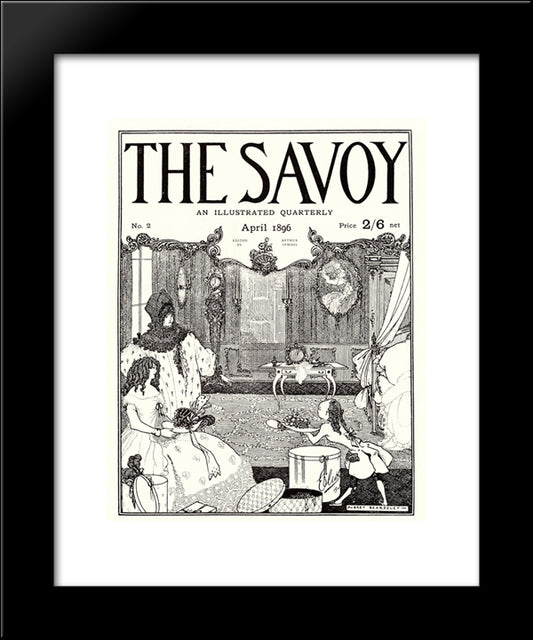 No. 2 20x24 Black Modern Wood Framed Art Print Poster by Beardsley, Aubrey