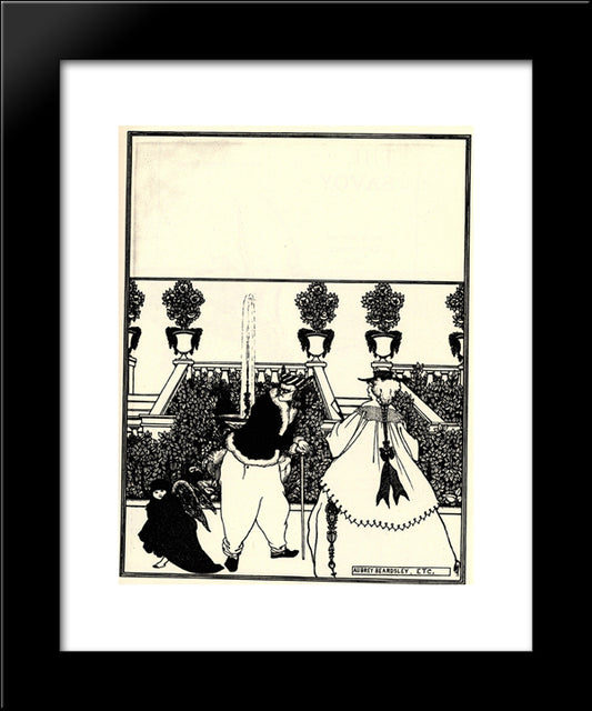 No. 3 20x24 Black Modern Wood Framed Art Print Poster by Beardsley, Aubrey